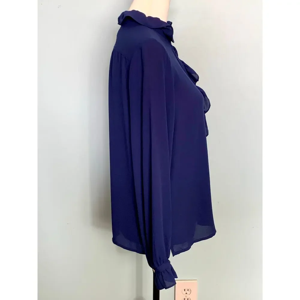 J. Crew Drapey cottage top in Blue Size 4